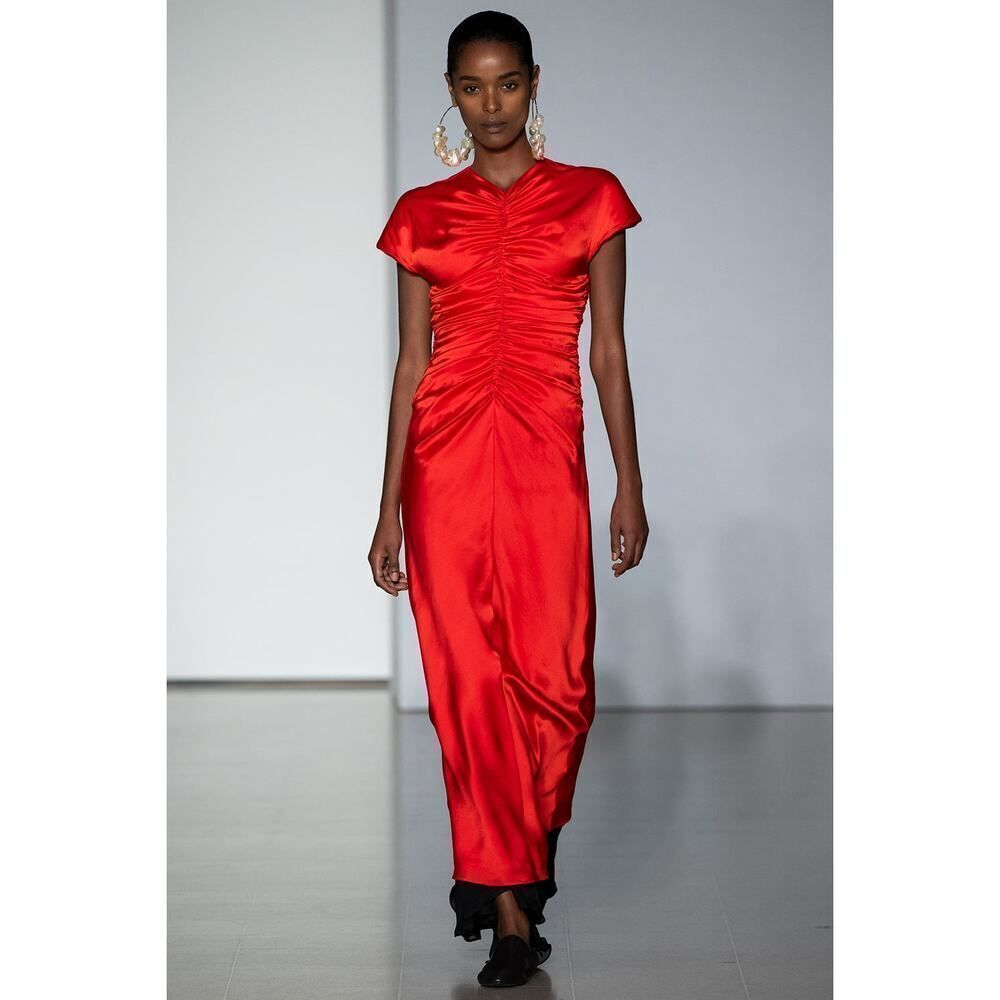 TOVE silk Aubree Dress Vivid Red FR38/UK10/US6
